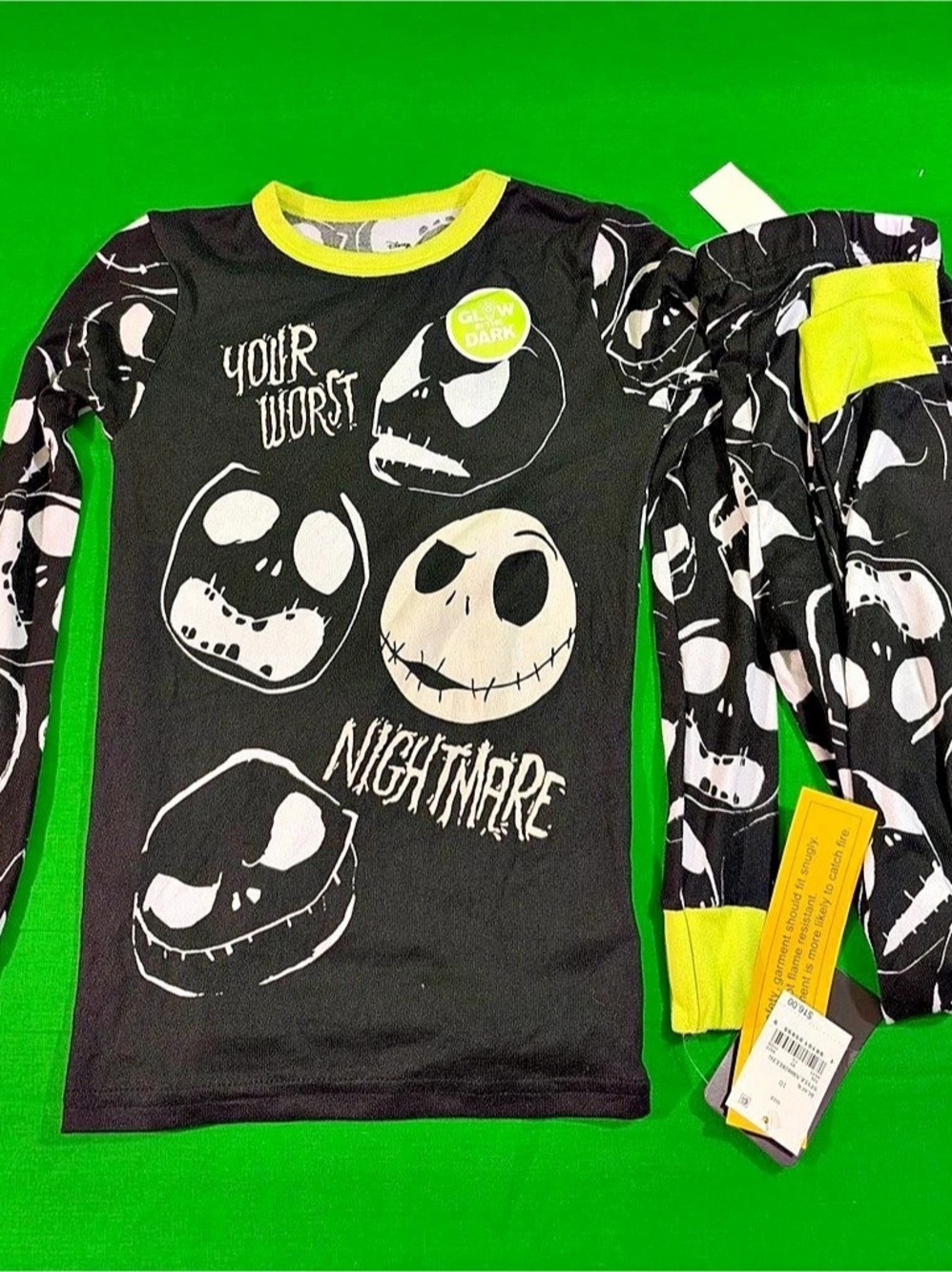 Boys Jack Skellington Nightmare Before Christmas PJ size10